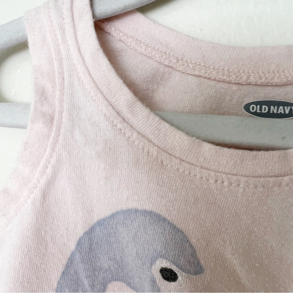 flamingo heart tank top summer baby shirt pastel love zoo bird sweethearts 12M - Picture 5 of 6